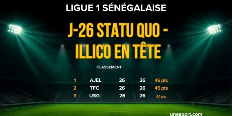 Ligue 1 sénégalaise J26 : Derby nul, l&rsquo;AJEL résiste en tête